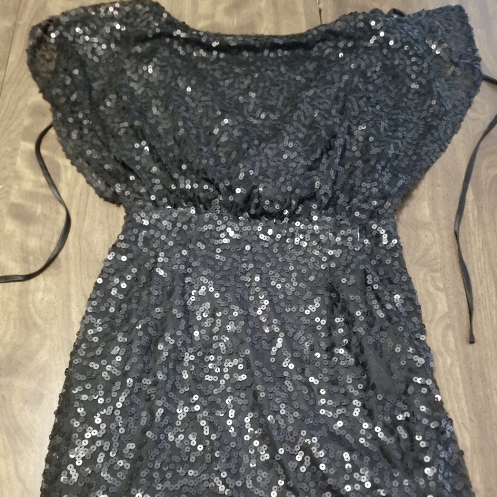 Black sequin dress